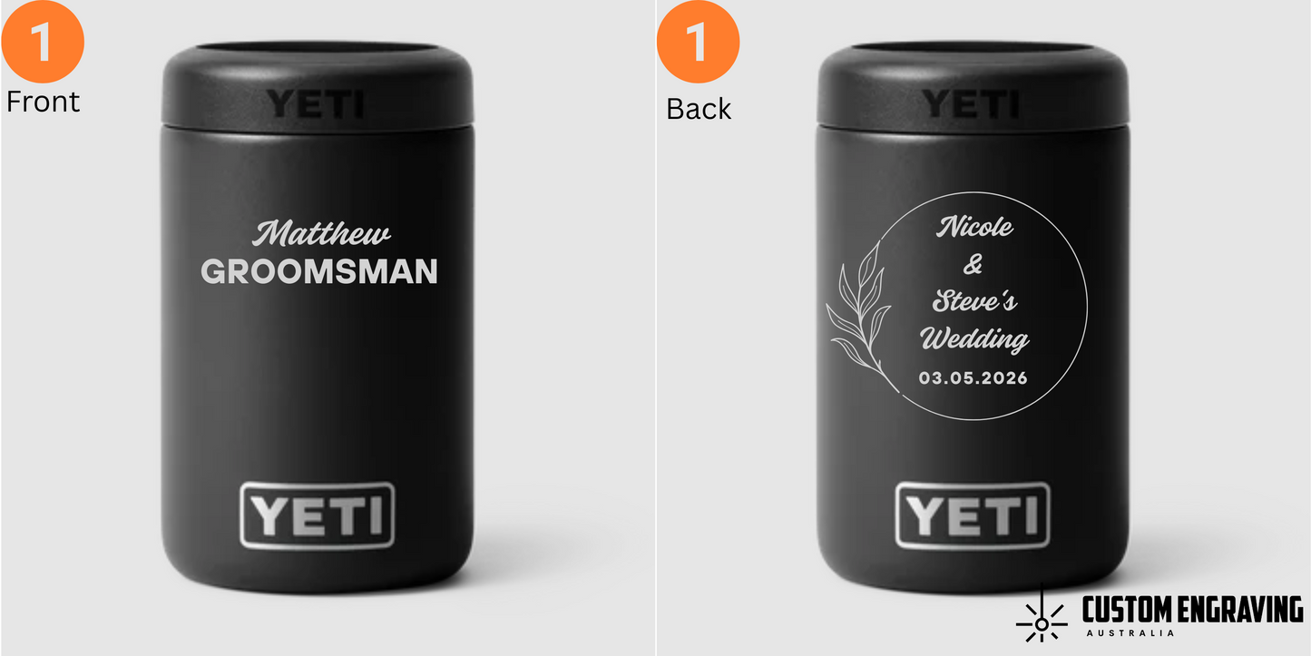 YETI Wedding Stubby Cooler - Groom