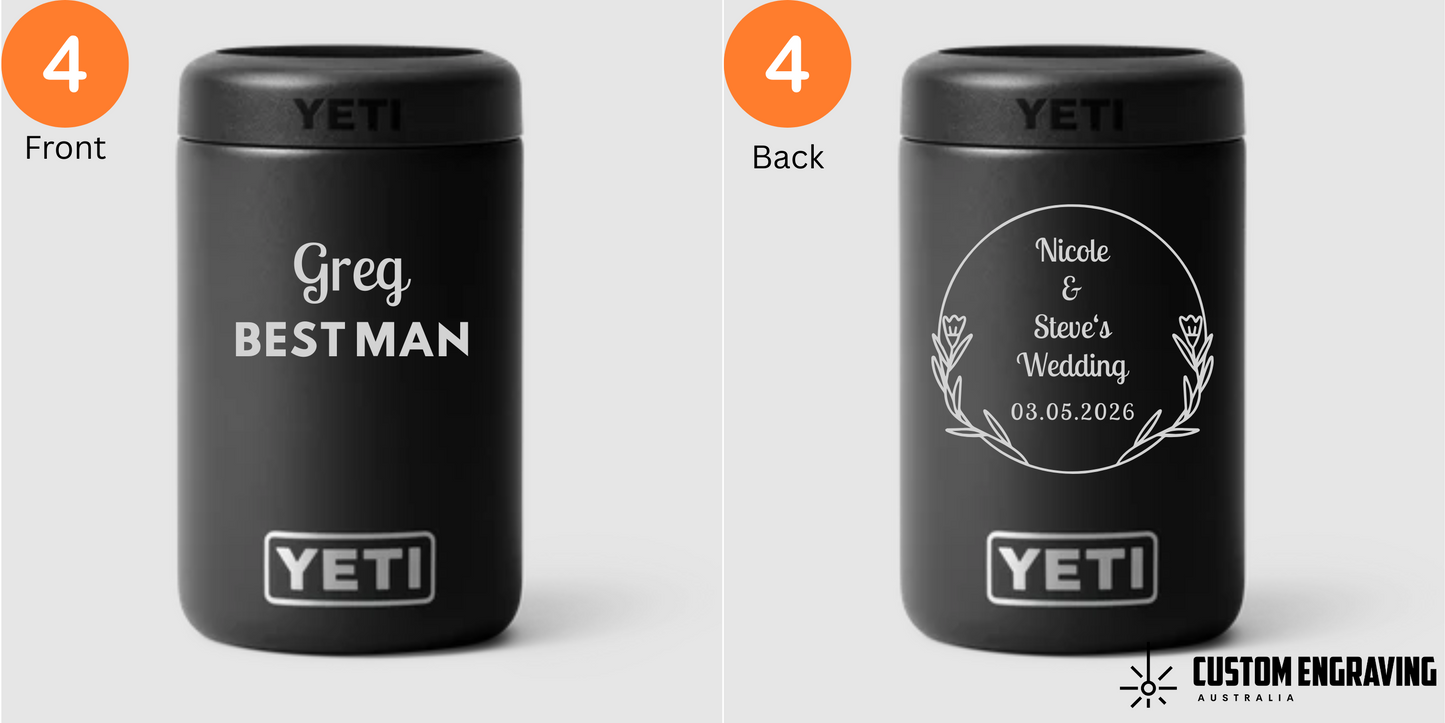 YETI Wedding Stubby Cooler - Groom