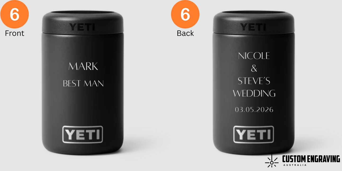 YETI Wedding Stubby Cooler - Groom