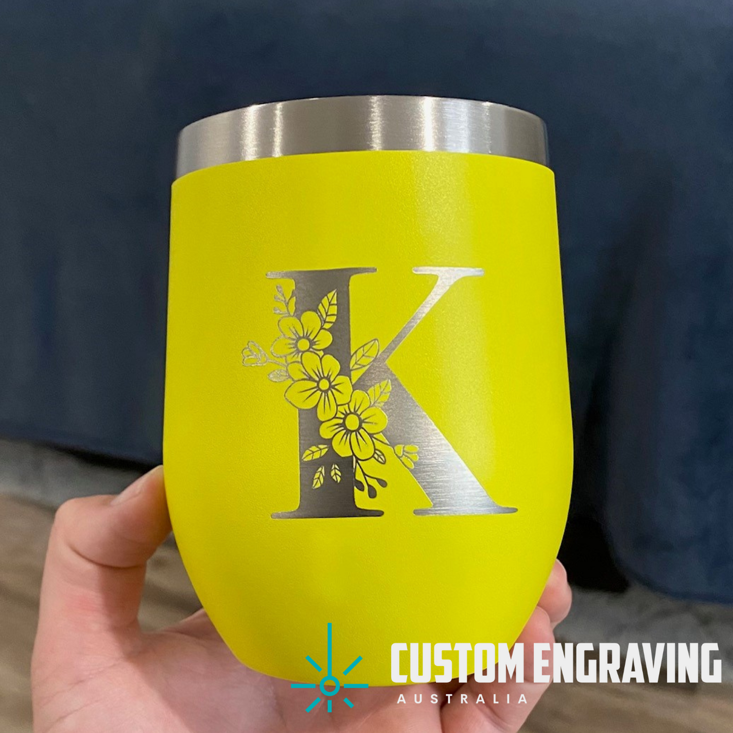 Personalised Letter/Initial Wine/Coffee Tumbler - 354ml (12oz)