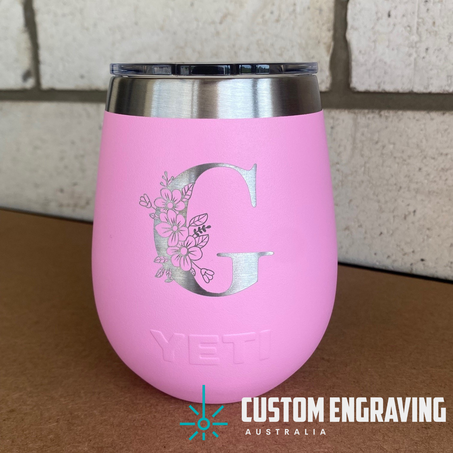 Personalised Letter/Initial Wine/Coffee Tumbler - 354ml (12oz)