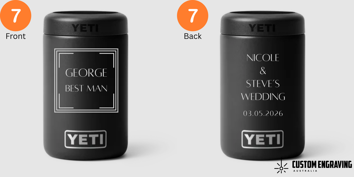 YETI Wedding Stubby Cooler - Groom