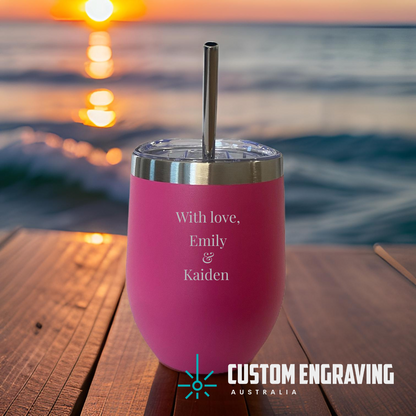 Personalised Mothers Day - Wine & Coffee Tumbler - 354ml (12oz)