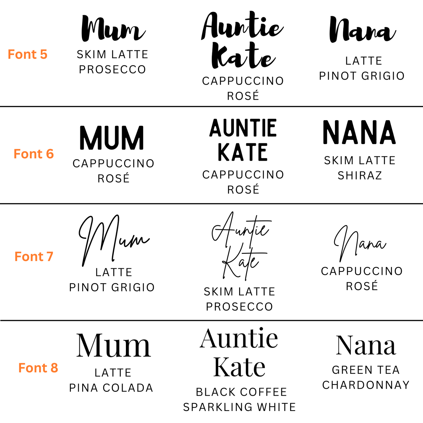Personalised Wine & Coffee Tumbler - Drinks Order - 354ml (12oz)