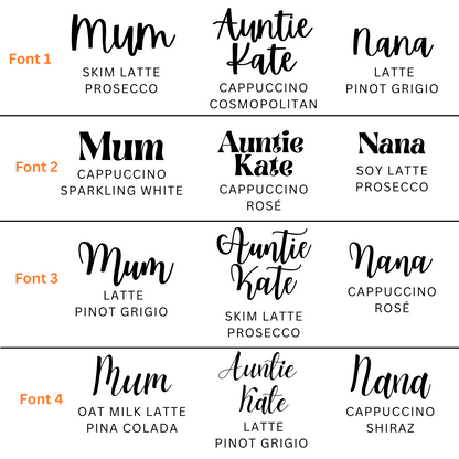Personalised Wine & Coffee Tumbler - Drinks Order - 354ml (12oz)
