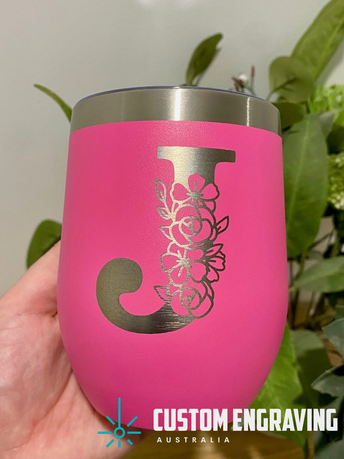 Personalised Letter/Initial Wine/Coffee Tumbler - 354ml (12oz)